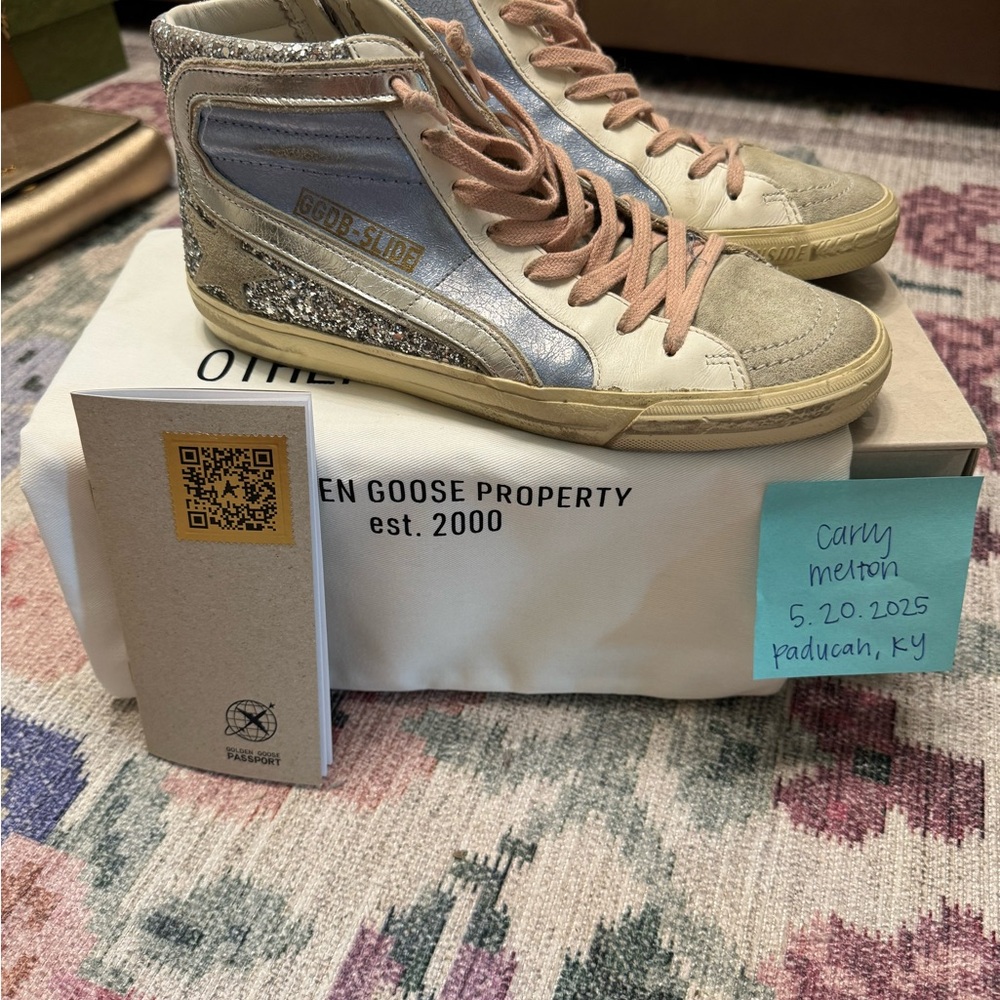 Golden Goose Powder Blue Slides